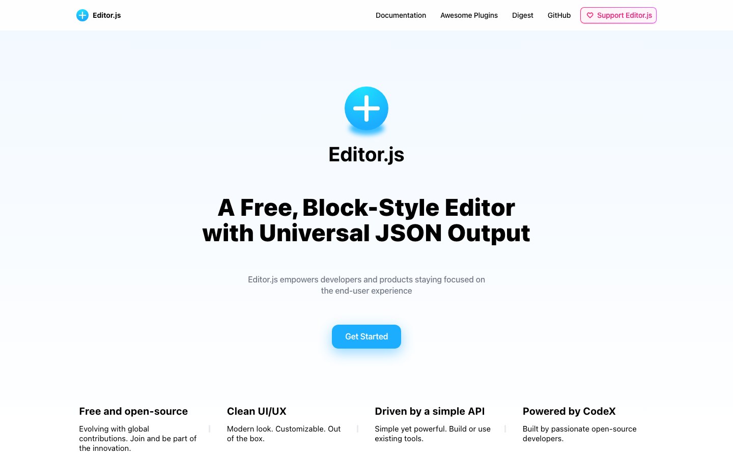 Editor.js screenshot 1