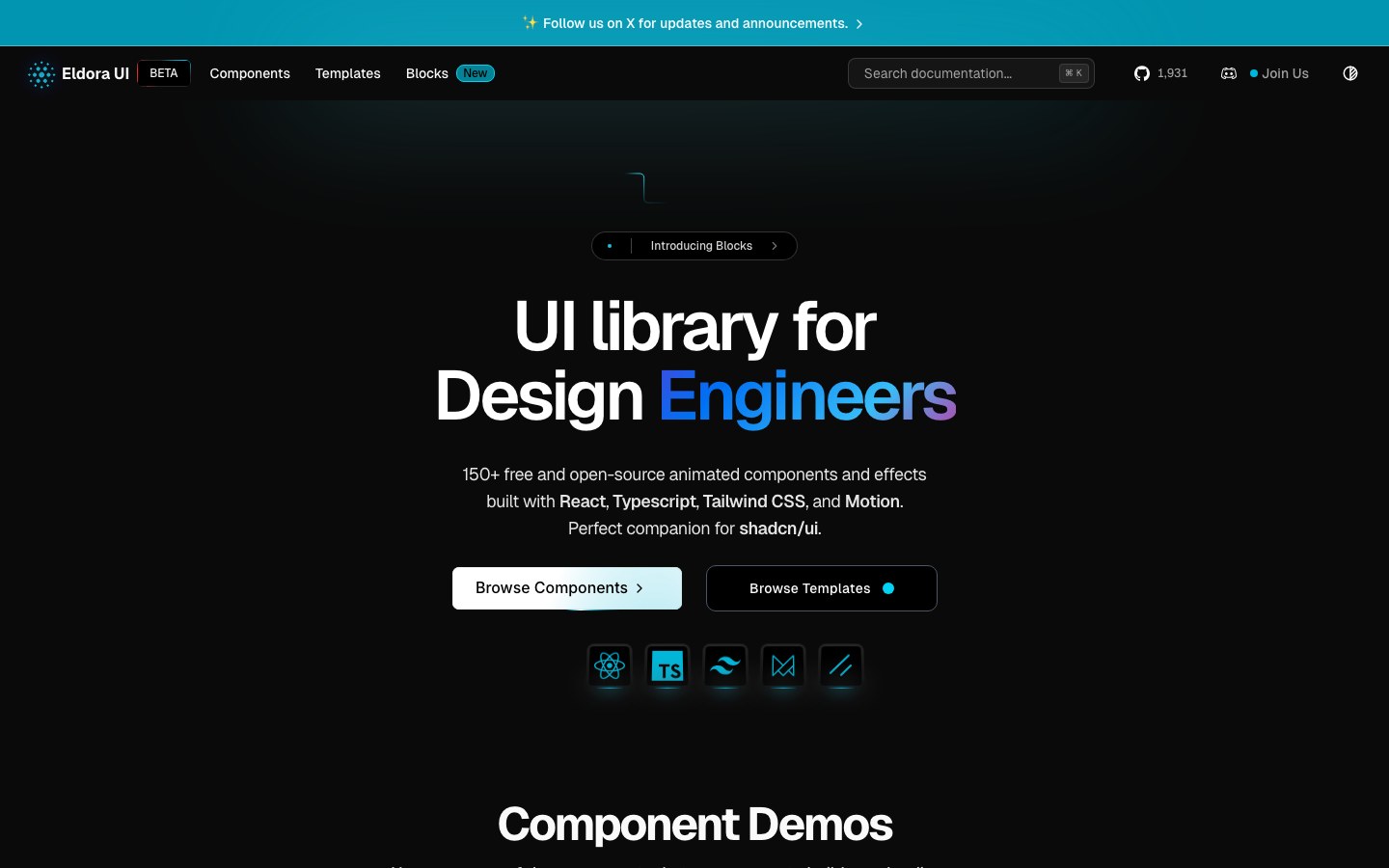 Eldora UI screenshot 1