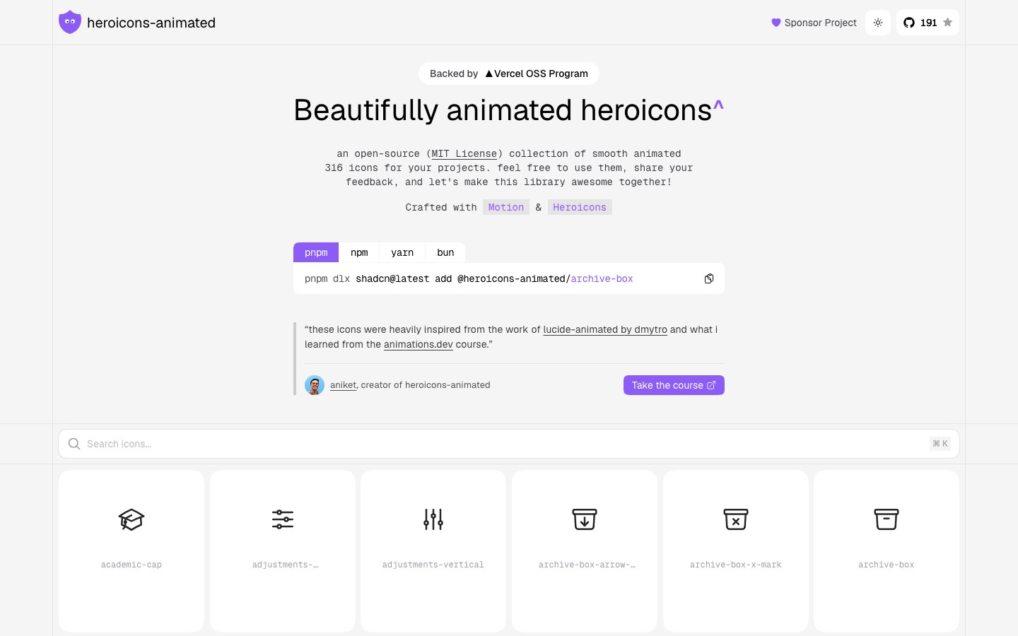 Heroicons Animated screenshot 1