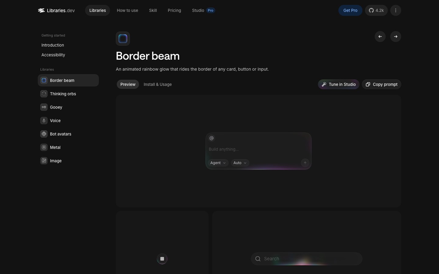 Libraries.dev screenshot 1