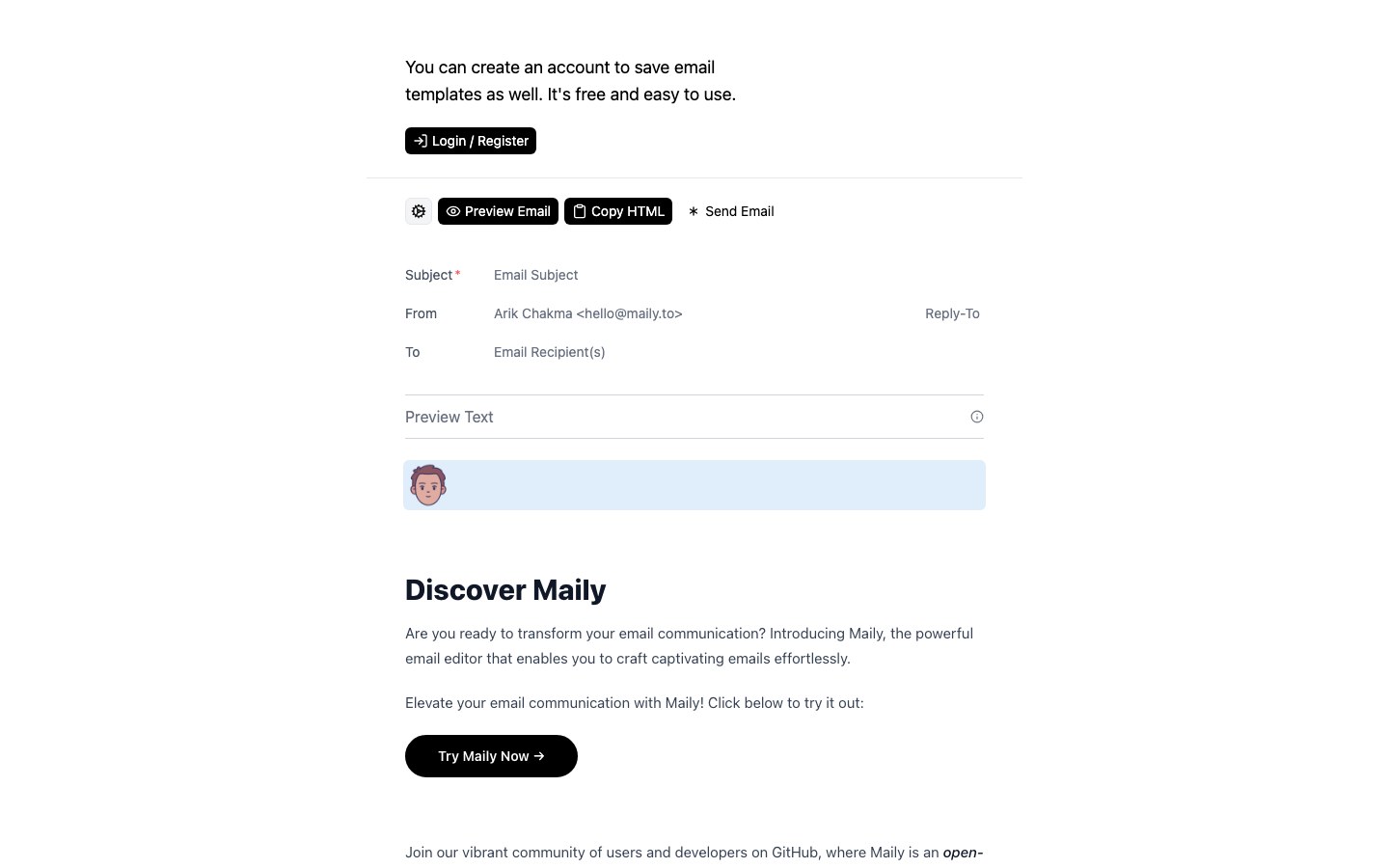 Maily screenshot 1