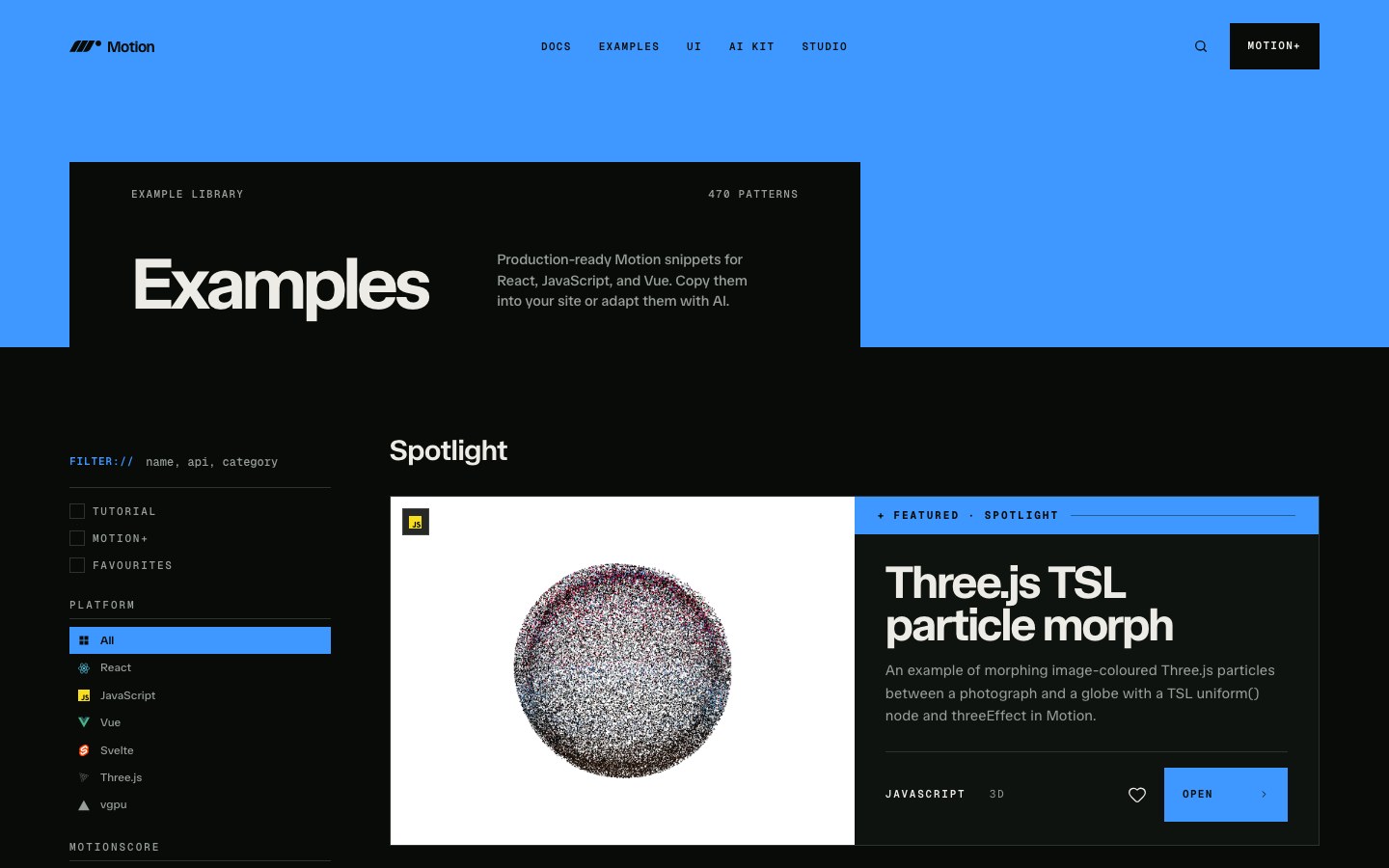Motion Examples screenshot 1