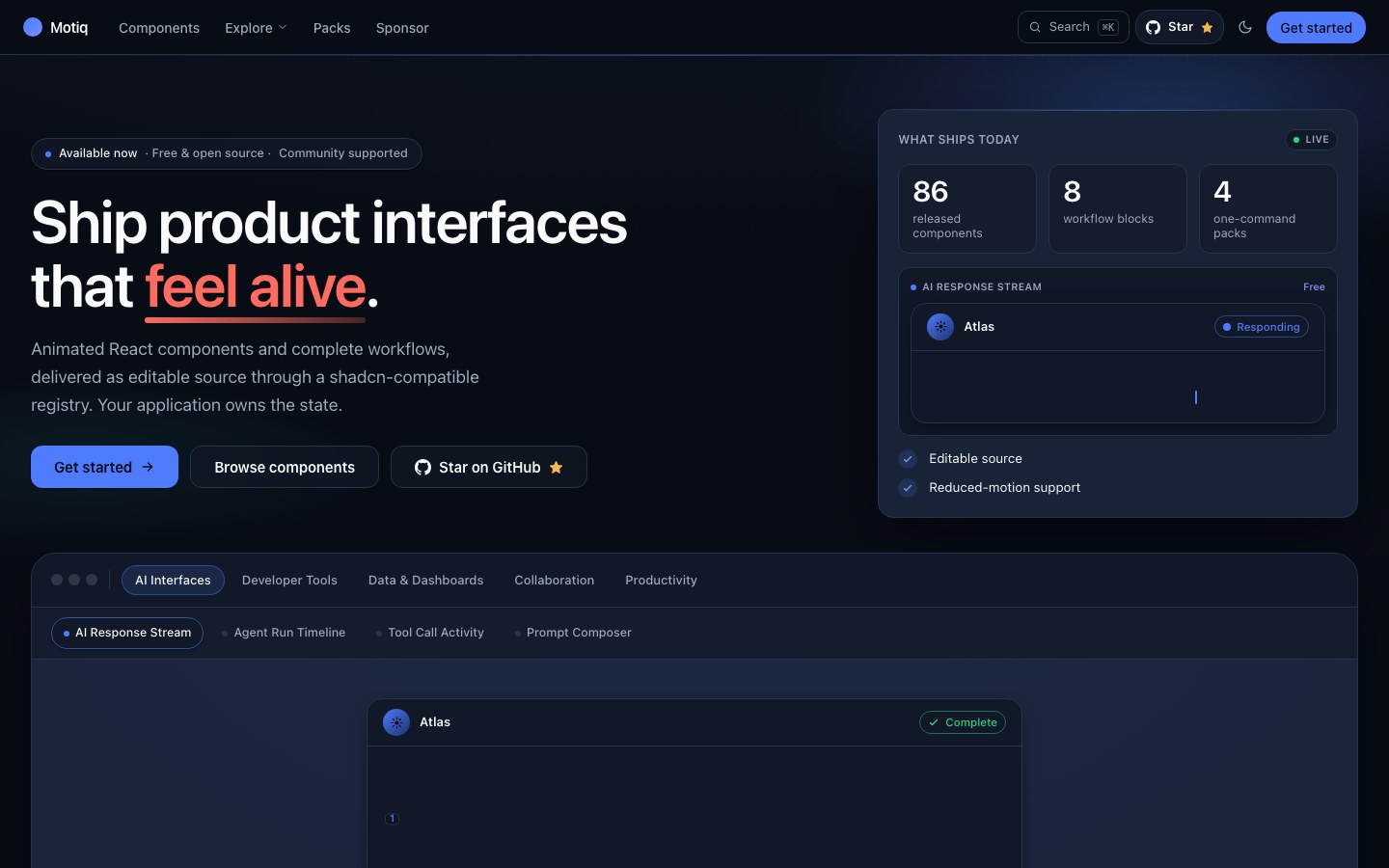 Motiq screenshot 1