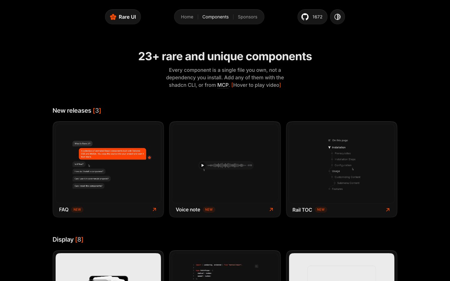 Rare UI screenshot 1