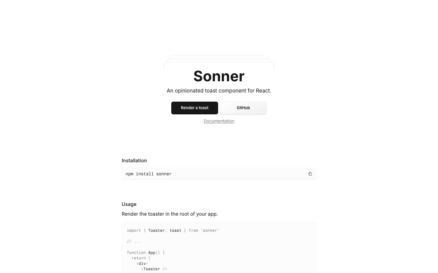 Sonner screenshot 1