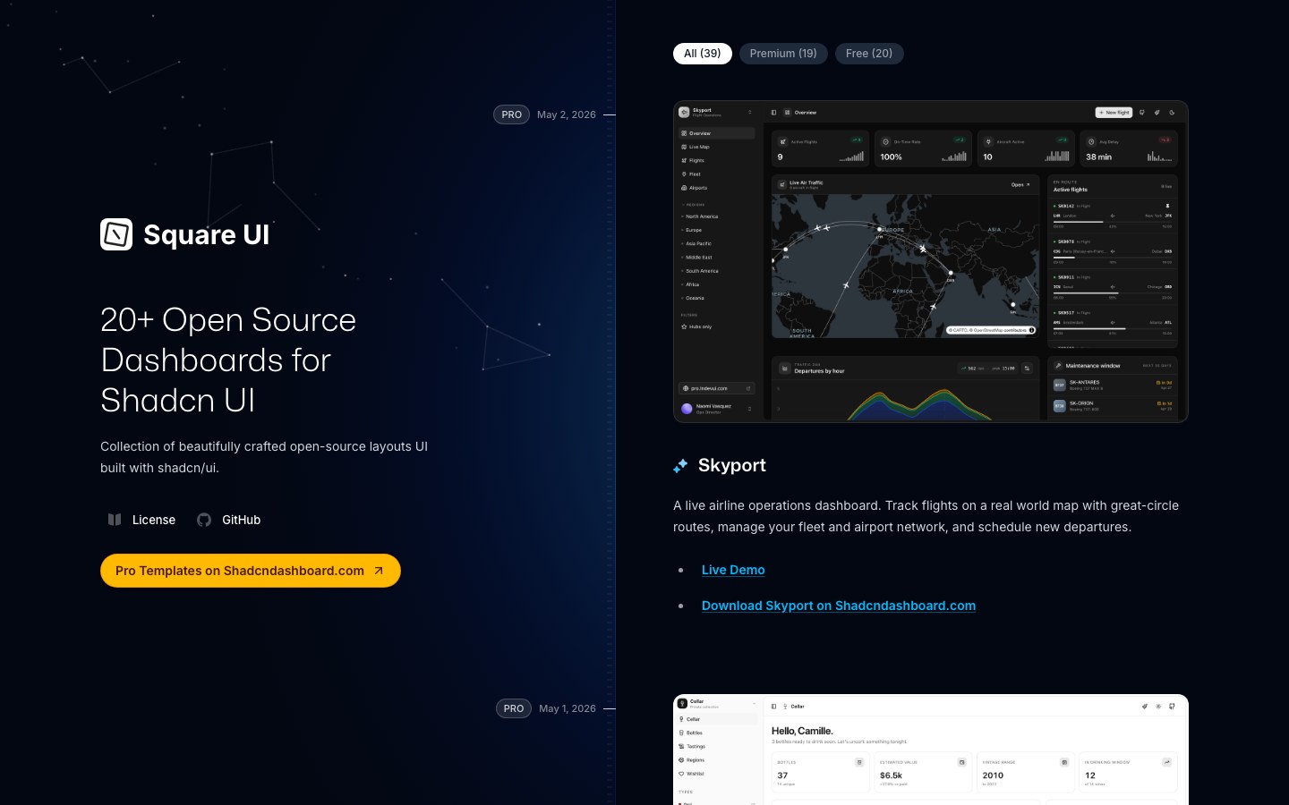 Square UI screenshot 1