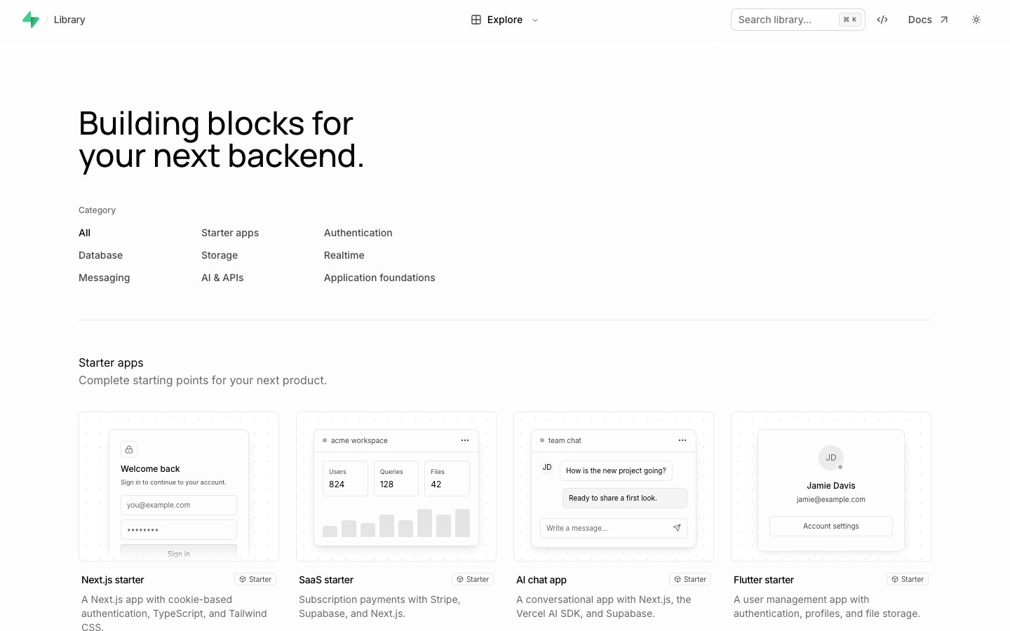 Supabase UI Library screenshot 1