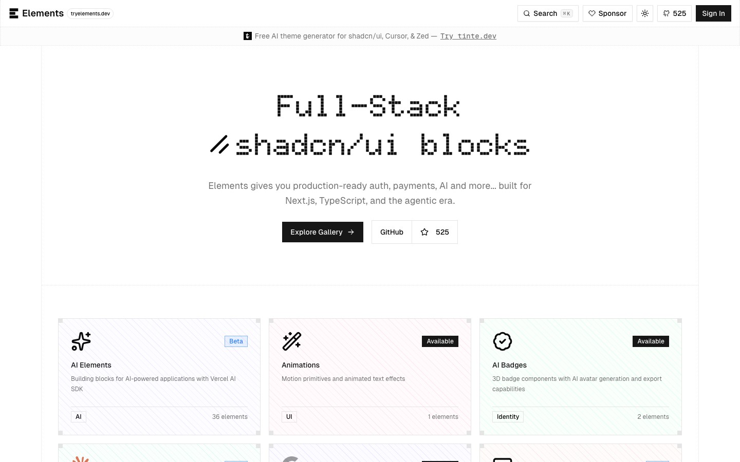 Elements screenshot 1