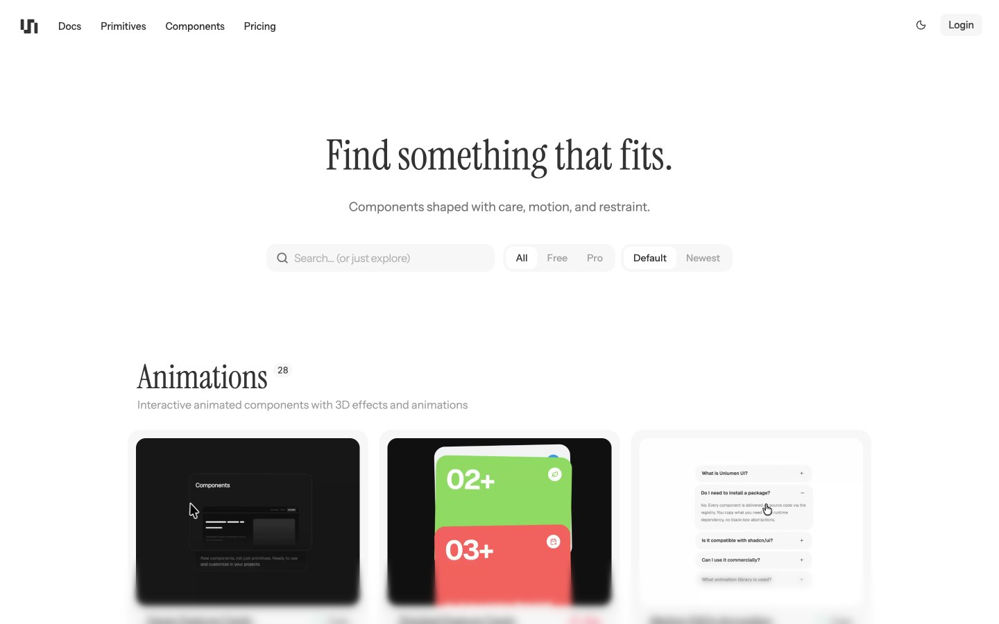 Unlumen UI screenshot 1